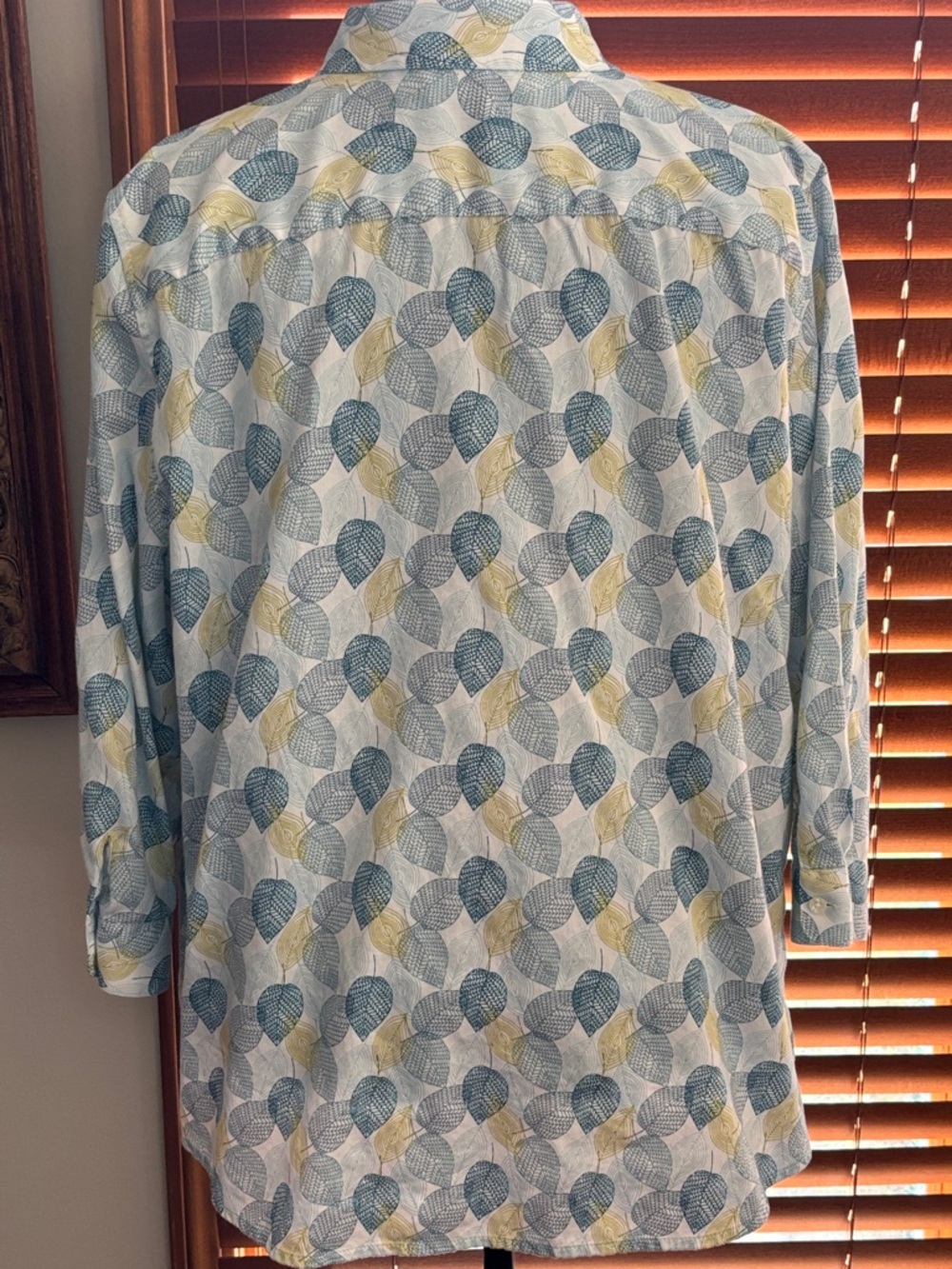 Coldwater Creek Lightweight 3/4 Sleeve Blouse Top Blue 2X Boho Chic - Picture 3 of 6
